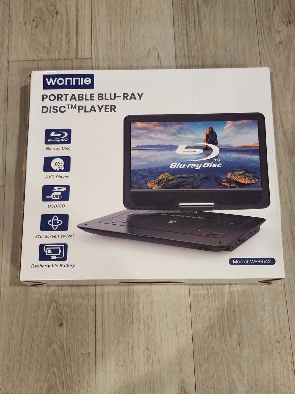 Wonnie Portable Blu-Ray Disc Player W-BR142